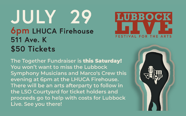 Lubbock Live Fundraiser This Saturday!