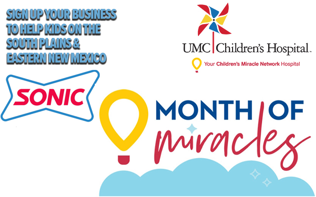 Be a A Miracle™ Business and Help UMC with a Month of Miracles powered by Sonic