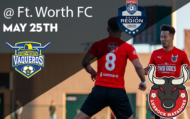 <h1 class="tribe-events-single-event-title">Lubbock Matadors at Ft. Worth FC May 25th</h1>