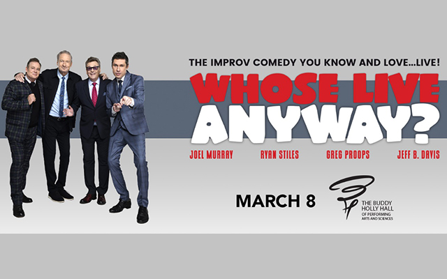 “Whose Live Anyway?” Iprov Madness @ Buddy Holly Hall March 8th